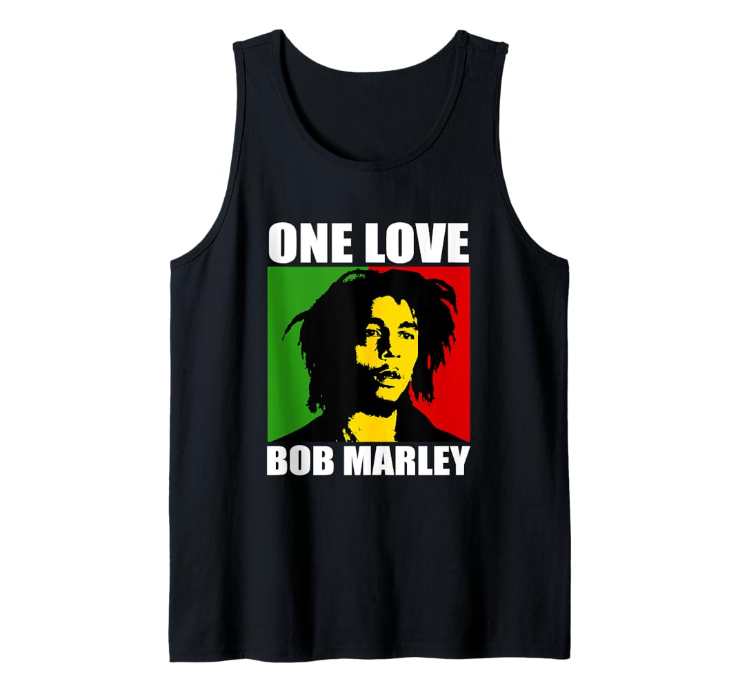 Amazon.com: Official Bob Marley One Love Rasta Tank Top
